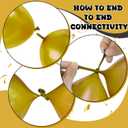 2 x Link Balloons 6 Inch - 100 Pcs Quick Link Balloon Latex Linking Balloons Connected Linkable Balloon Birthday Wedding Party Decorations(Gold)