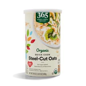 365 by Whole Foods Market, Organic Quick Cook Steel Cut Oats, 24 Ounce (EXP 09/24/27)