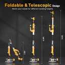 Electric Drywall Sander, 5 Speed 1000-2100RPM, Foldable & Extendable Handle