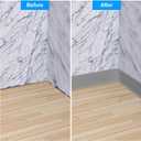Duzzy Flexible Baseboard Molding Trim, 6 Inch(W) x 100 Feet(L) Peel and Stick Rubber Wall Trim Molding, Self-Adhesive Vinyl Wall Base Cove Base