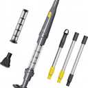 Handheld Spa Hot Tub Vacuum- Cordless Small Above Ground Pool Cleaner with 2 Brush Heads, 90 Mins Running Time, 12 Gallons/Min Powerful Suction, Ideal for Cleaning Debris and Sand Underwater, Black