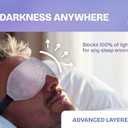 Infinite Aura Sleep Mask 3D Contoured Eye Mask for Sleeping, Adjustable Strap, Memory Foam, Lightweight & Breathable Blindfold for Travel, Naps, Meditation