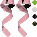 Gradient Fitness Lifting Straps | Wrist Straps for Weightlifting, Deadlift Straps, Lifting Straps for Weightlifting, Straps for Weight Lifting, Weight Lifting Straps for Men/Women, Gym Lifting Grips (Pink)