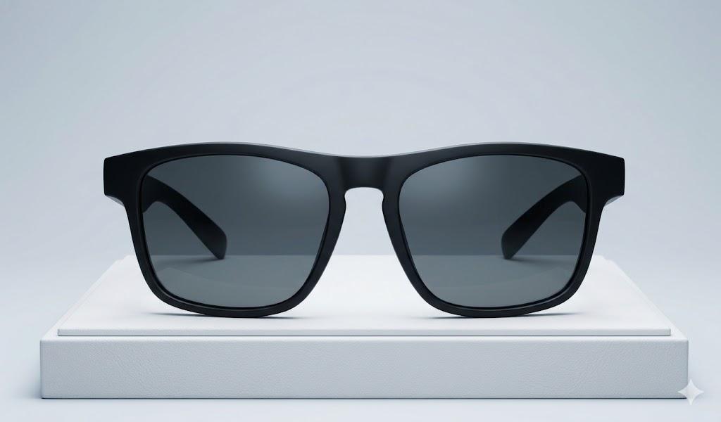 ShadyVEU Super Dark Black Lens Round Sunglasses UV Protection Spring Hinge Soft Matte Frame Fashion Shades