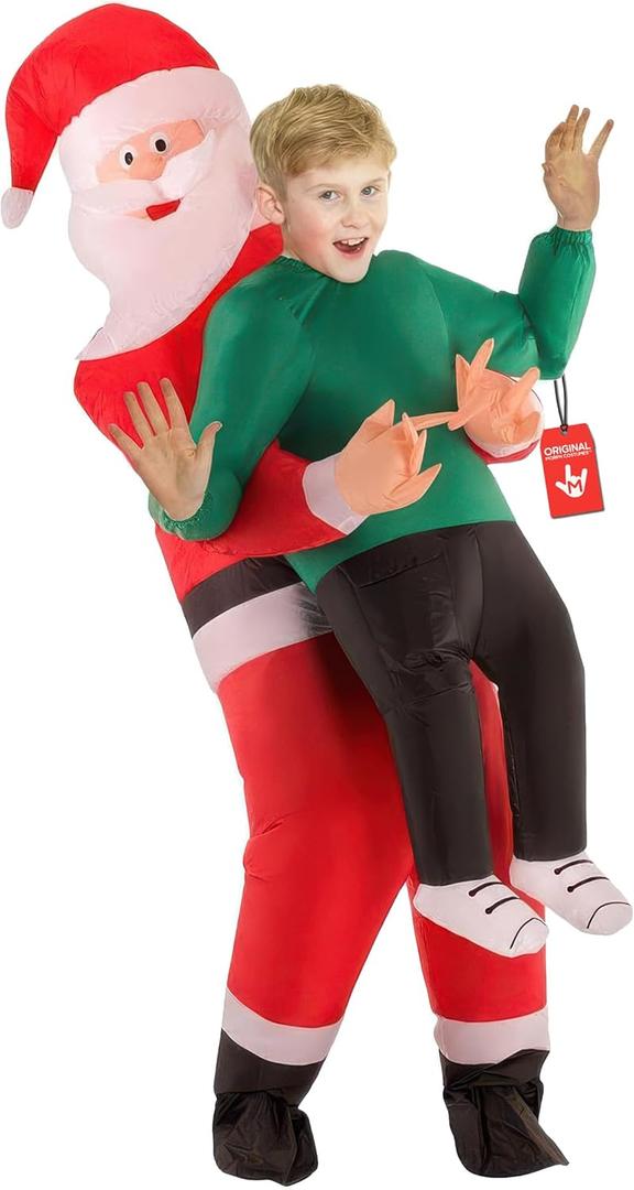 Morph Inflatable Santa Costume For Kids, Blow Up Santa Costume, Inflatable Santa Suit, Christmas Inflatable Costumes