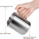 Milk Frothing Pitcher, Thicker Version 350ml 12oz Steaming Pitchers Stainless Steel Milk Coffee Cappuccino Latte Art Barista Steam Pitchers Milk Jug Cup with Decorating Pen