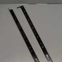 Stove Gap Covers (2 Pack),23.6" Long & 0.4" Wide Stove Counter Side Gap Guards, Oven Gap Filler with Stainless Steel, Heat Resistant and Easy to Clean,Protect Gap Filler Sealing Spills (Black)