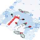 Blue Snowman Table Runner Christmas Embroidered Snowflake 36 Snow White Dinning Table Decorations Winter Holiday Xmas