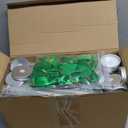 Teenyyou 24 Pcs Green Cheerleader Gift Bulk for Team Cheer Cups 14 oz Bow Water Bottle Plastic Cheer Tumblers with Lid and Straw for Cheerleader Sport Party Favor Gift