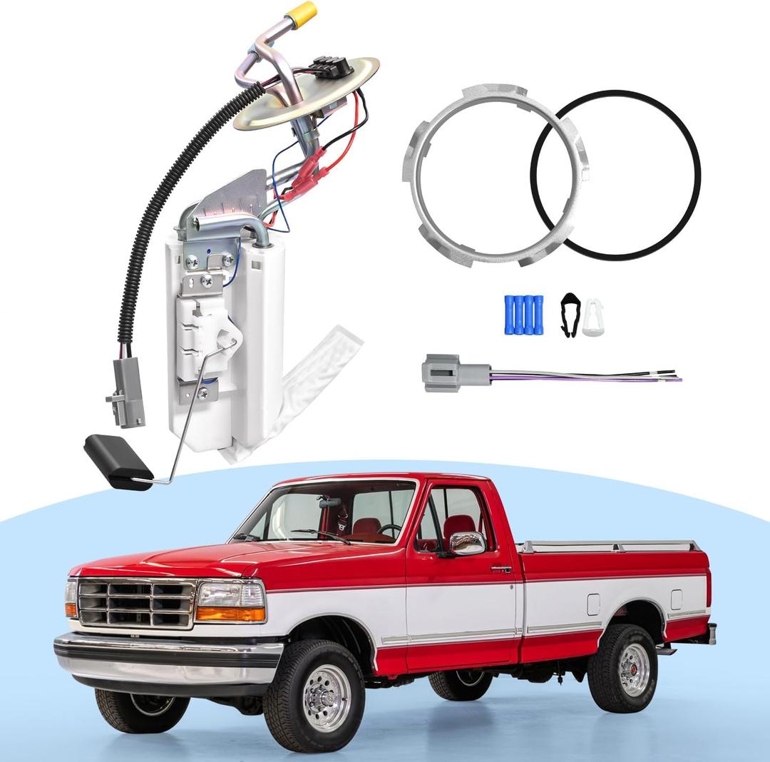 SP2007H Rear Fuel Pump Assembly for Ford F Super Duty F150 F250 F350 1992 1993 1994 1995 1996 1997 Ford F250 HD L6 4.9L V8 5.0L 5.8L 7.5L Electric Fuel Pumps After Axle Tank Steel Tank 18 Gal
