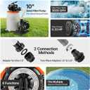 VEVOR 10 in Sand Filter Pump for Above Ground Pool, 0.33 HP 3000 GPH, Swimming Pool Sand Filter Pump with Pre-Assembled Core & Leak-Resistant Design, 6-Way Valve, High-Efficiency Filtration for Pools