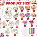 HOWAF 24 Pack Valentine's Day Cards For Kids School, Punny Valentines Day Cards Wooden Crafts Kit for Kids School, Valentine Class Gifts Exchange, Valentine Party Favors for Kid Boys Girls