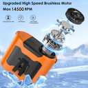 Waist Fan Belt Fan, Portable Waist Clip Personal Fans, Rechargeable Shirt Fans, 10000 mah 5 Speed & Flashlight Handfree Lightweight For Outdoor Camping Travel Hiking (Orange)