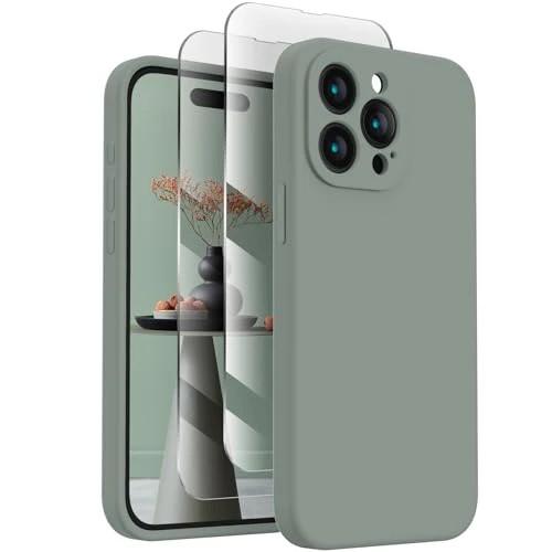 FireNova Designed for iPhone 15 Pro Case, Silicone Upgraded [Camera Protection] Phone Case, Soft Anti-Scratch Microfiber Lining Inside, 6.1 inch, Klein Blue