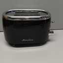 Mueller Retro Toaster 2 Slice with 7 Browning Levels and 3 Functions: Reheat, Defrost & Cancel, Stainless Steel Features, Removable Crumb Tray, Under Base Cord Storage, Black