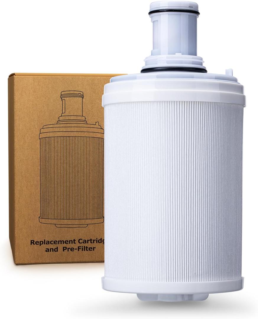 100186 Water Filter Replacement Cartridge + Pre-Filter Compatible with Amway espring Water Filter System, 4X Filtration Efficiency, 3-in-1 Improve Tap Water Taste