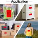 3 x 5 Inch 250Pcs Rectangle Color Coding Stickers,Strong Adhesion, Easy to Write for Organization,Inventory,Business Labeling,Red