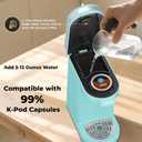 CHULUX Mini Coffee Maker for K Capsule, Single Serve Coffee Maker for One Cup Americano, Lightweight Pod Coffee Machine, Aqua