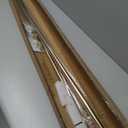 2 Pack Warm Gold Disc Curtain Rods, 48-84 Inches Window Curtain Rod,Adjustable Room Darkening Drapery Rod with Aluminum Finials and Brackets,Wrap Around Design