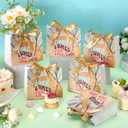 Spakon 25 Sets Here Comes The Son Baby Shower Party Favor Bags Boho Sun Gift Bags with Handles and Bow Ribbons for Baby Shower Birthday Party Decoration Supplies Goodie Souvenirs Treat