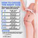 IYDoaMea 1pc Plus Size Knee Brace Men and Women with Side Stabilizers & Patella Gel Pads for Maximum Knee Pain Relief and Fast Recovery for Meniscus Tear, ACL, Arthritis (2XL(23-25"))