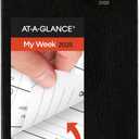 AT-A-GLANCE 2025 Fine Diary, Weekly & Monthly Diary, 2-3/4" x 4-1/4", Pocket Size, Black (72010525)