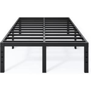 QEROMY Full Size Bed Frame - 18 in Sturdy Platform Bed Frame Full, Heavy Duty Metal Bed Frame No Box Spring Needed, Quick & Easy Assembly, No Noise, Black