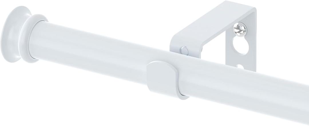 Curtain Rods 5/ 8 inch Curtain Rods for Windows 30 to 88 Inch with Brackets Easy to Install for Bedroom Living room Kitchen, White