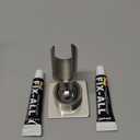 Shower Head Holder All Metal Handheld Shower Wand Bracket Adhesive Shower Wall Mount Holder Brass Shower Spray Holder Brushed Nickel, Drill Free Glue Installation