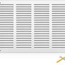 Fancat 16"W x 10"H Return Air Grille [Duct Opening Size], Steel HVAC Return Air Vent Cover for Wall & Ceiling, White Powder-Coated Rust-Resistant AC Cold Air Return, Outer Dimensions 17.75"W x 11.75"H