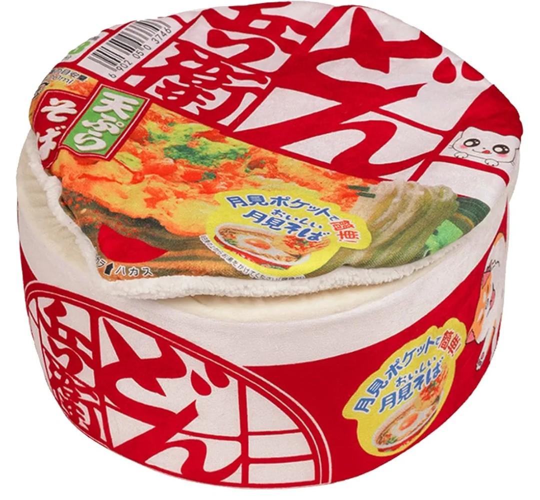Plush Pet Bed with Realistic Noodles Warm Safe Pet House Small Dog Cats Bed Accessories Small Dog Cats
