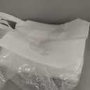 Windyun Reusable Grocery Bags Large Non Woven Shopping Bags with Handles Foldable Portable Tote, 16x6x12 Inch (White)