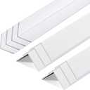 10 Pcs Wall Corner Guard, 1 X 36 Inches, White, Vinyl | Prevent Scratches on Wall Corners Doors Furniture Cabinets, Corner Protectors Easy Install, Clear Finish for Edge Protection
