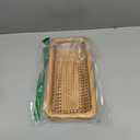 Rattan Bathroom Vanity Trays Toilet Tank Baskets Long Narrow Hand Towel Storage Basket for Storage, Decorative (Natural 10.2 x 4.9 x 1.6 inch)