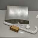 NearMoon Square Rain Shower Head With Extension Arm, Large Stainless Steel Rainfall Shower-Waterfall Full Body Coverage (16 Inch, Chrome)