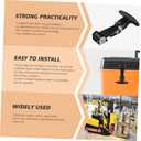 Angoily 2pcs Handle Rubber Latch Stainless Steel Draw Latches for Tool Box Automotive Trucks and Engineering Machines Flexible Hood Catch with Brackets