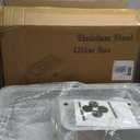 Stainless Steel Cat Litter Box with Lid, XL Extra Large Litter Box for Big Cats, Enclosed Removable Metal Litter Boxs with High Sided Enclosure & Scoop, Anti-Leakage, Non-Sticky, Easy Cleaning(Grey)