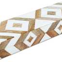 Handicrafts Home White Decorative Storage Box with Lid Wood Entryway Organizer Key Holder Box Console Table Storage for Hallway  Resin Inlay Marquet Array Collection- 10x2.5x1.5