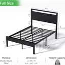 Z-hom Easy Assembly Sturdy Metal Platform Bed, Full Size Bed Frame with Headboard & Footboard, Anti-Slip & Silent Support, No Box Spring Needed with Underbed Storage, Modern Bedroom Furniture, Black