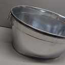 Simple Elements 2.5 Gallon Galvanized Beverage Tub - Multifunctional Ice Bucket - Beverage Tub for Parties, Events and Home Decor - Farmhouse Decor - 1.72 Lbs - 15.25" L x 10.15" W x 6.15" H, Pack of 2
