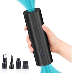 Electric Air Pump for Inflatables- 22000mAH Rechargeable Battery Powered Air Mattress Pump- Cordless Portable Air Pump, Quick-Fill Inflator Pump for Camping Air Mattress Bed, Pool Floats Toys, Boats (Black)