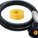 5 Feet Propane Regulator with Hose, Universal Gas Grill Regulator and Hose for Blackstone 28''/36'' Griddle, for Weber Grill, Heater, Fire Pit Table and Most LP Gas Grills, Etc.