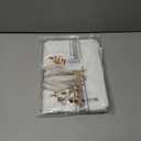 Fall Placemats Thanksgiving White Pumpkin Leaf Branch Tablemats for Dinner Table Gray Stripes Autumn Table Mats for Thanksgiving Day Holiday Cotton Linen Washable Set of 6