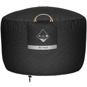 QH.HOME Fire Pit Cover Round Super Waterproof, 36" D X 24" H Outdoor Firepit Cover 600D Strong Tear Resistant, Premium Fading Resistant for Gas Fire Pit