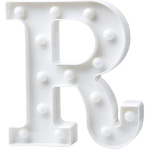 VintageLED Letter Lights, Alphabet Marquee Letters Sign LED Marquee Number Lights Sign for Night Light,Christmas Lamp Home Bar Initials Decor (R)