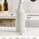 famiware Milkyway 16oz Ceramic Olive Oil Dispenser Bottle, 1 Piece Oil Dispenser for Kitchen with Stainless Steel Pourers, Suitable for Storage Vinegar, Soy Sauce, Coffee Syrup, Matte Beige White