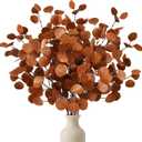 Fall Decor Artificial Eucalyptus Stems 6Pack 35.4" Autumn Leaves Branches