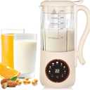 Automatic Nut Milk Maker Machine,9-in-1 Soy Milk Maker for Homemade Plant-Based Soy/Almond/Oat/Milks, Milk Machine with 24-Hour Timer, Keep Warm, Self-Cleaning, and Boil Water