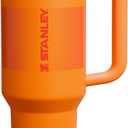 STANLEY Quencher ProTour Flip Straw Tumbler with Leakproof Lid | Built-In Straw & Handle | Cupholder Compatible for Travel | Insulated Stainless Steel Cup | BPA-Free (40 Ounces, Goldenrod Fade)