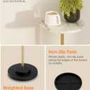 Round Side Table, Small Drink Table for Small Spaces, Modern Accent End Table with Metal Leg for Living Room, Bedroom, Corners, and Office (Marble)